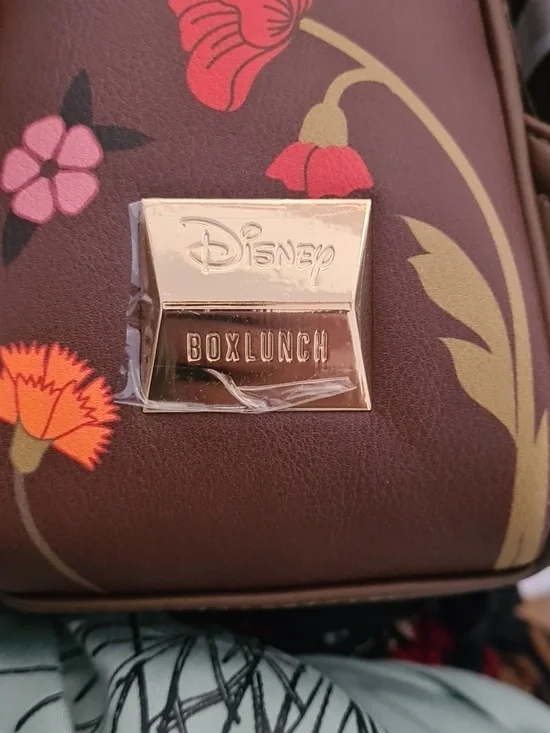 BoxLunch Exclusive Minnie Mouse Velvet Floral Interchangable Ear Backpack - Picture 6 of 7